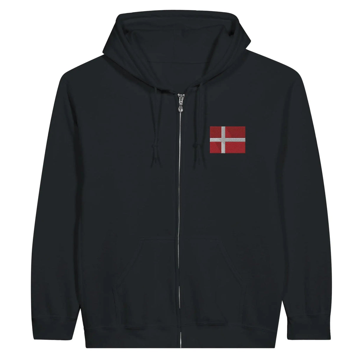 Sweat à capuche danemark coton mélangé broderie couleur