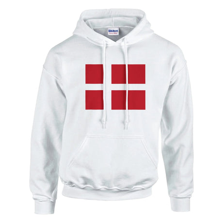 Sweat à capuche danemark coton mélangé broderie rouge