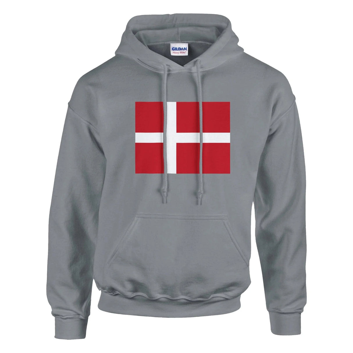 Sweat à capuche danemark coton mélangé broderie rouge