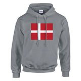 Sweat à capuche danemark coton mélangé broderie rouge