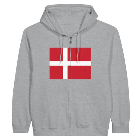 Sweat à capuche danemark coton mélangé fermeture éclair