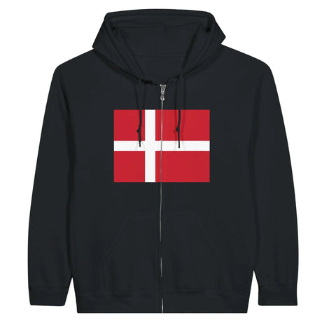 Sweat à capuche danemark coton mélangé fermeture éclair