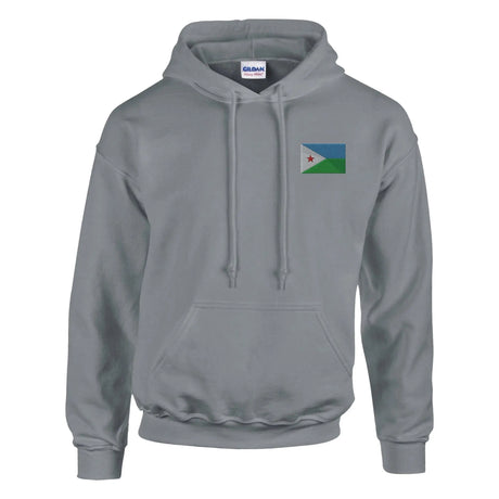 Sweat à capuche djibouti brodé coton mélangé confortable