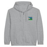 Sweat à capuche djibouti coton mélangé broderie couleur