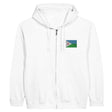 Sweat à capuche djibouti coton mélangé broderie couleur