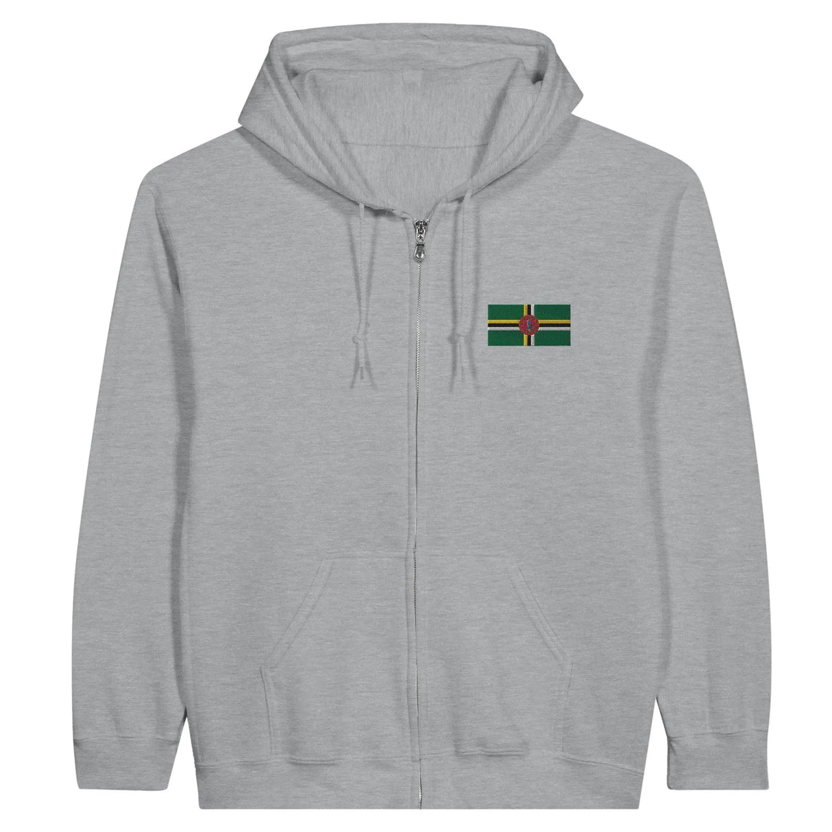 Sweat à capuche dominique broderie couleur coton mélangé