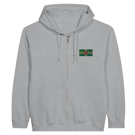 Sweat à capuche dominique broderie couleur coton mélangé