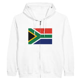 Sweat à capuche drapeau afrique du sud à fermeture éclair - pixelformaflag