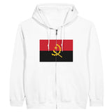 Sweat à capuche drapeau angola à fermeture éclair - pixelformaflag