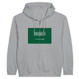 Sweat à capuche drapeau arabie saoudite à fermeture éclair - pixelformaflag
