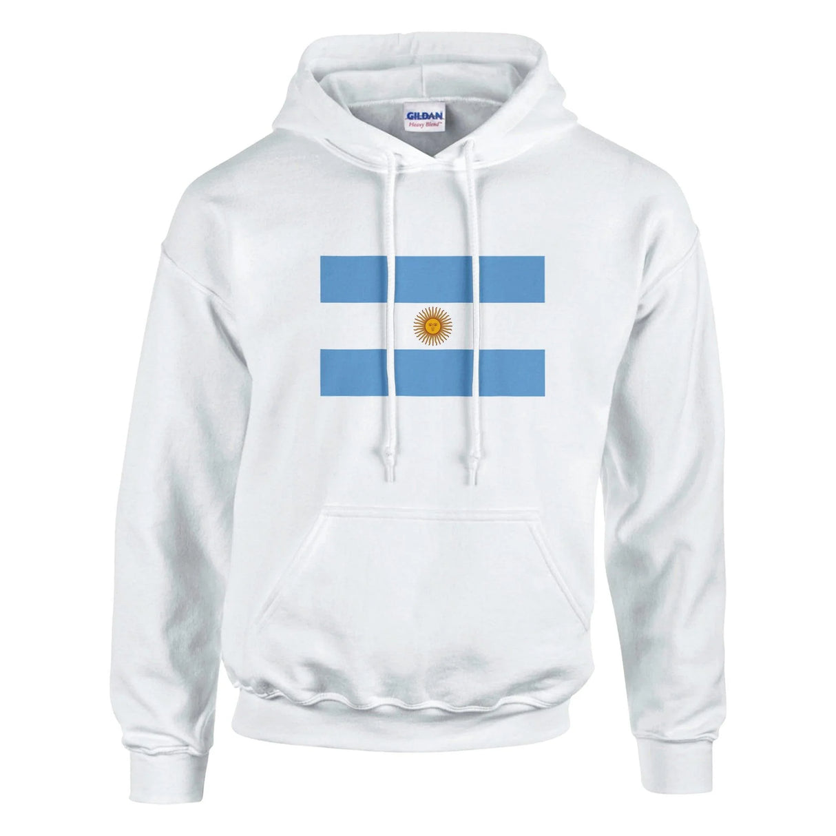 Sweat à capuche drapeau argentine coton mélangé brodé