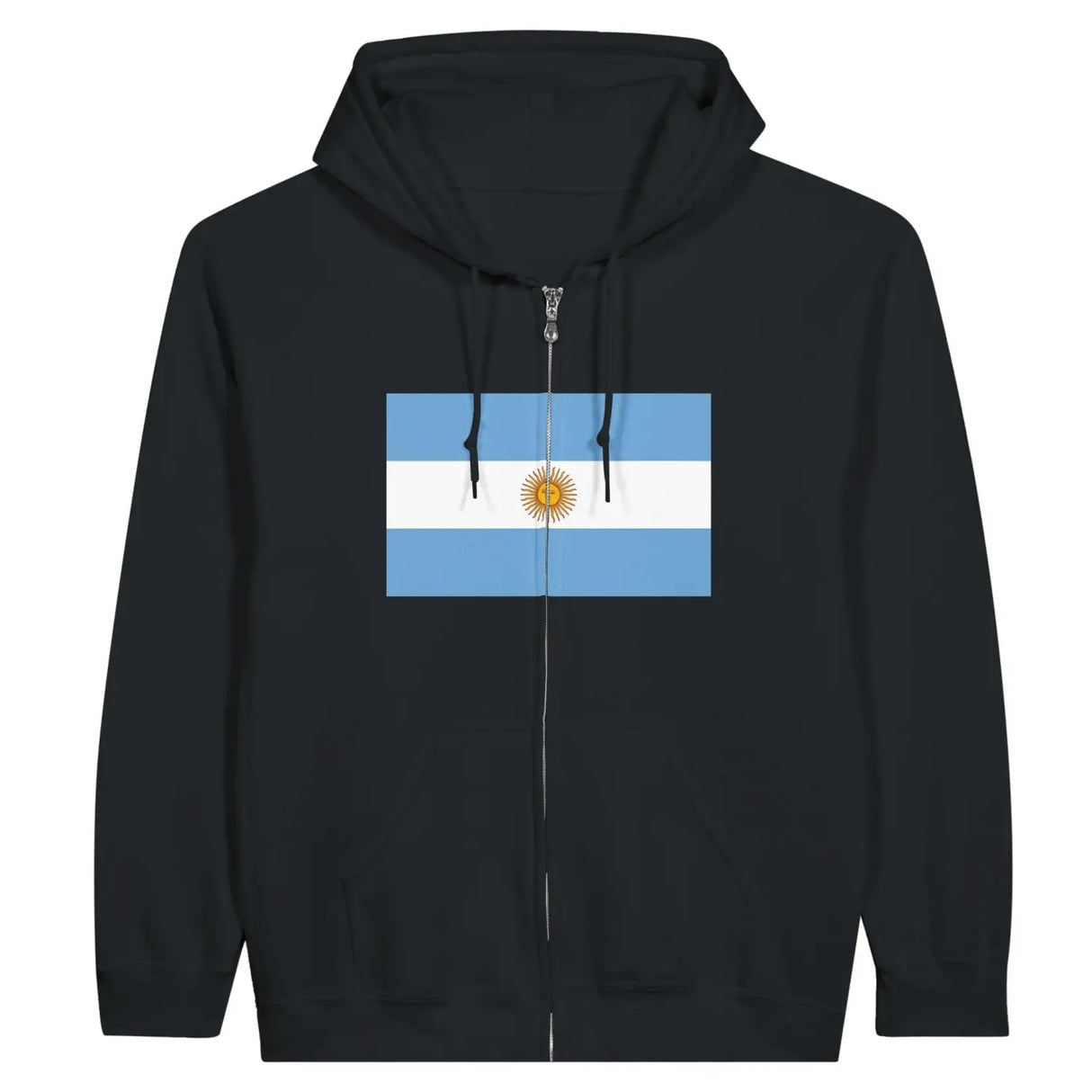 Sweat à capuche drapeau argentine à fermeture éclair - pixelforma
