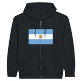 Sweat à capuche drapeau argentine à fermeture éclair - pixelforma