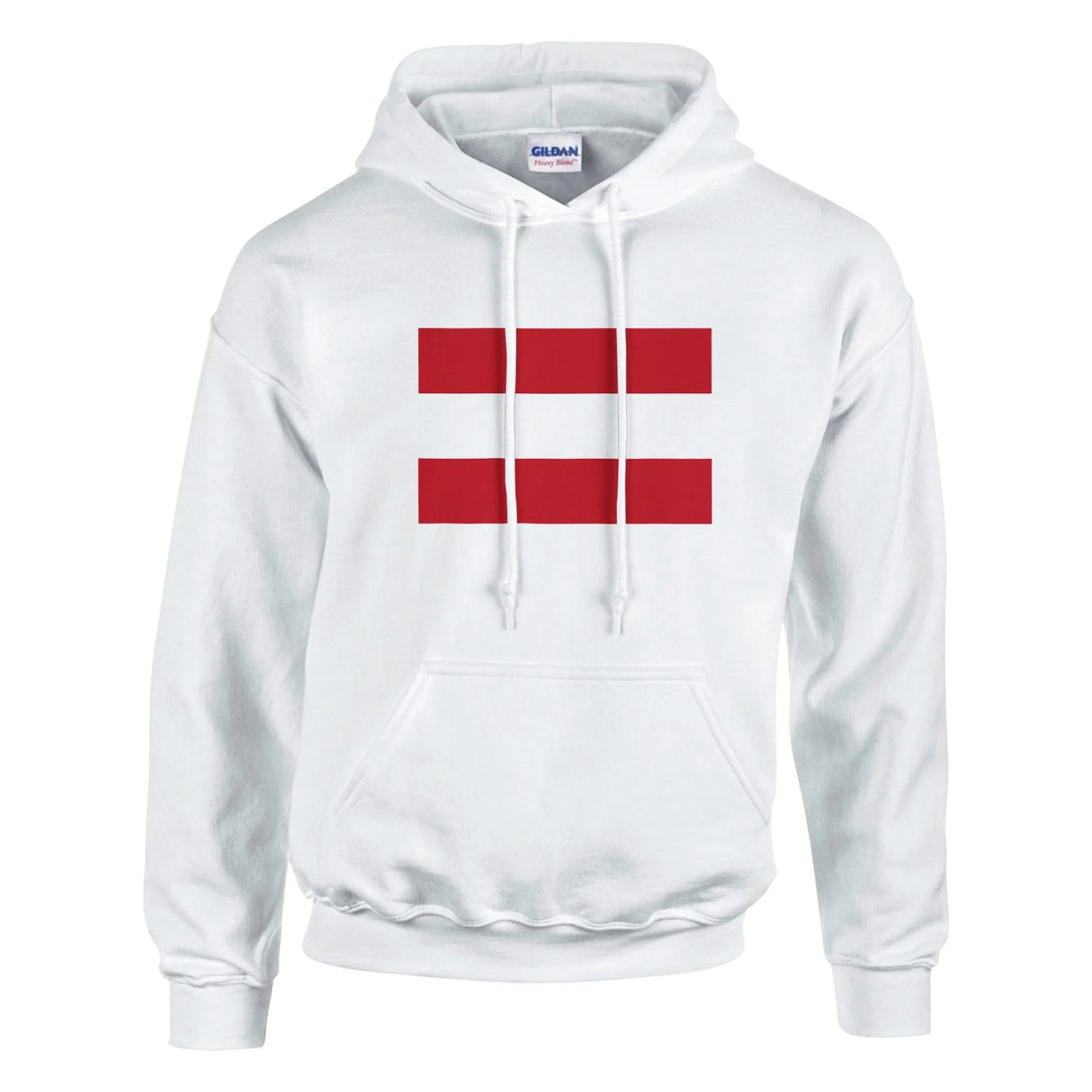 Sweat à capuche drapeau autriche coton mélangé brodé