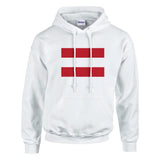 Sweat à capuche drapeau autriche coton mélangé brodé