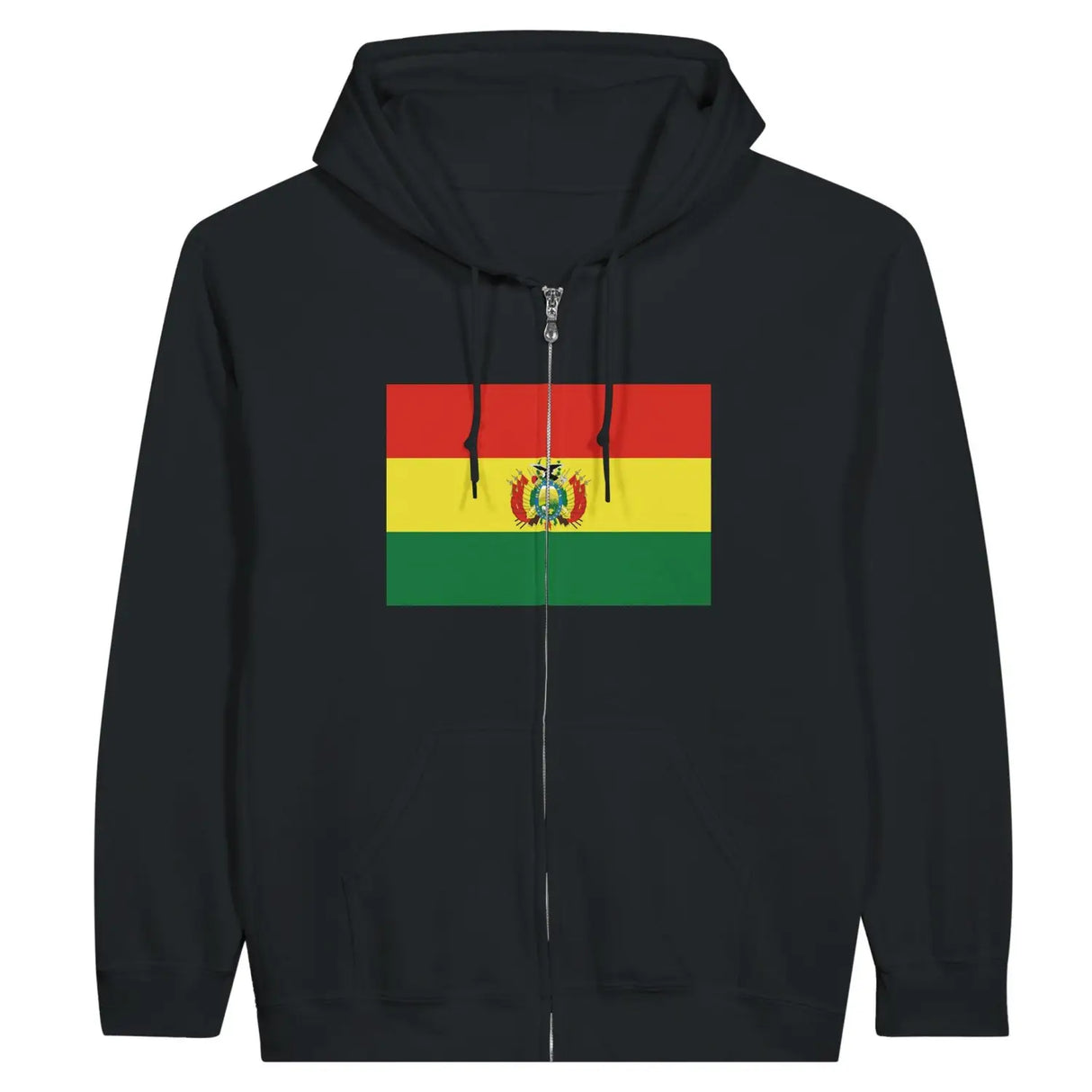 Sweat à capuche drapeau bolivie à fermeture éclair - pixelformaflag