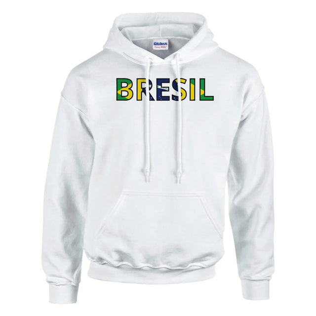 Sweat drapeau brésil en écriture - pixelforma