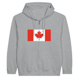 Sweat à capuche drapeau canada à fermeture éclair - pixelformaflag
