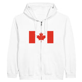 Sweat à capuche drapeau canada à fermeture éclair - pixelformaflag