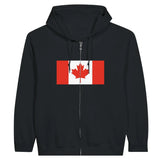 Sweat à capuche drapeau canada à fermeture éclair - pixelformaflag