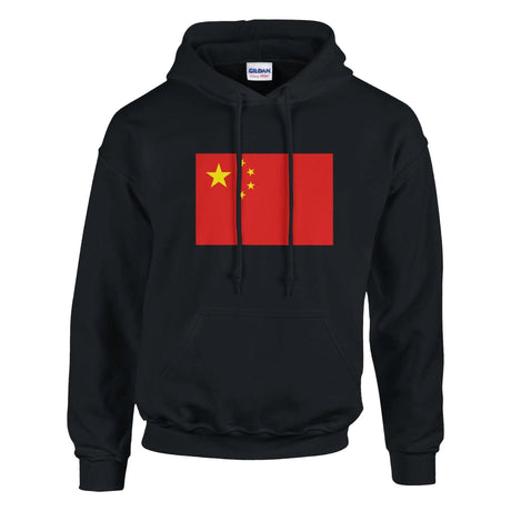 Sweat à capuche drapeau chine coton mélangé broderie