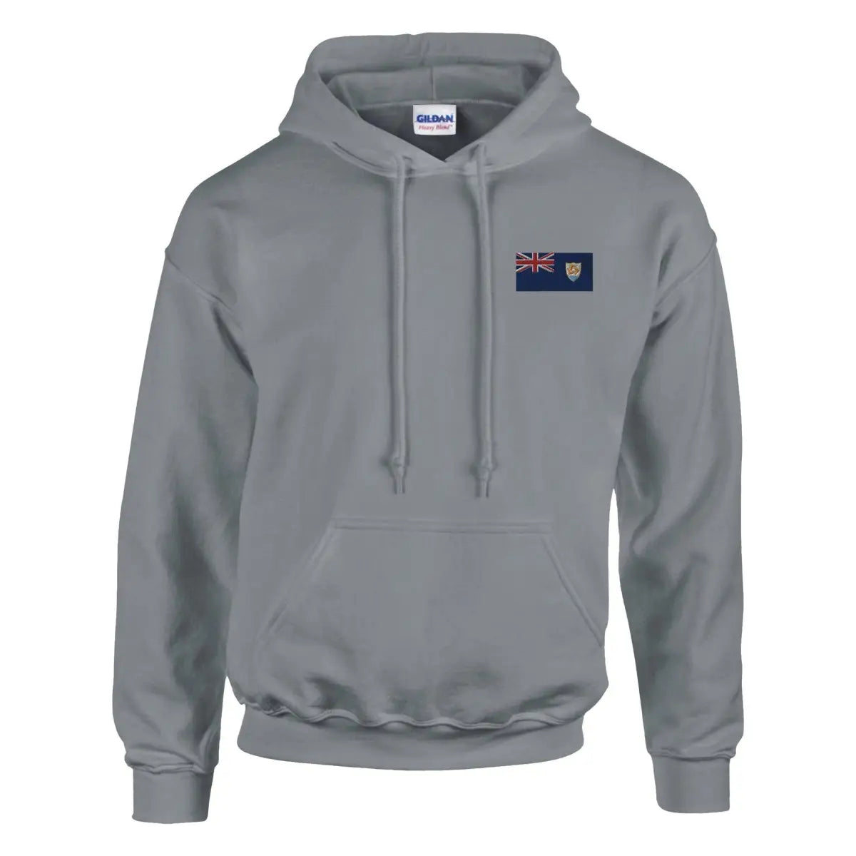 Sweat à capuche drapeau d’anguilla en broderie - pixelformaflag