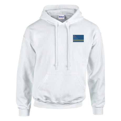 Sweat à capuche drapeau d’aruba broderie coton mélangé