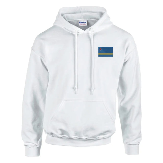 Sweat à capuche drapeau d’aruba en broderie - pixelformaflag