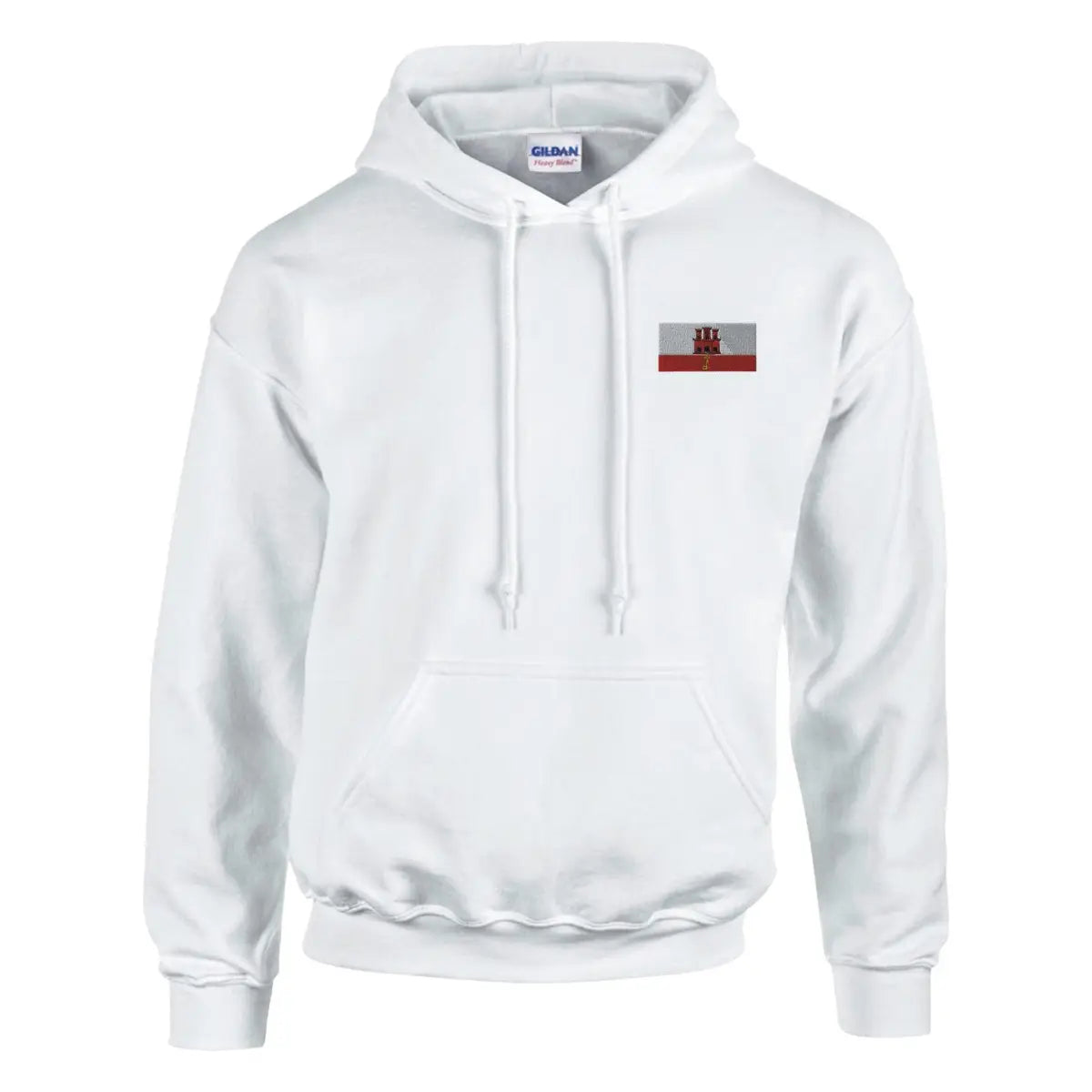 Sweat à capuche drapeau de gibraltar en broderie - pixelformaflag