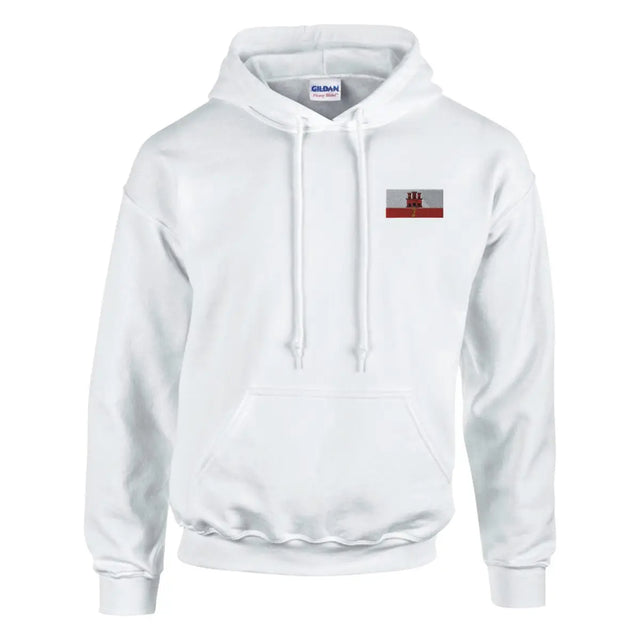 Sweat à capuche drapeau de gibraltar en broderie - pixelformaflag