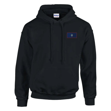Sweat à capuche drapeau de guam en broderie - pixelformaflag