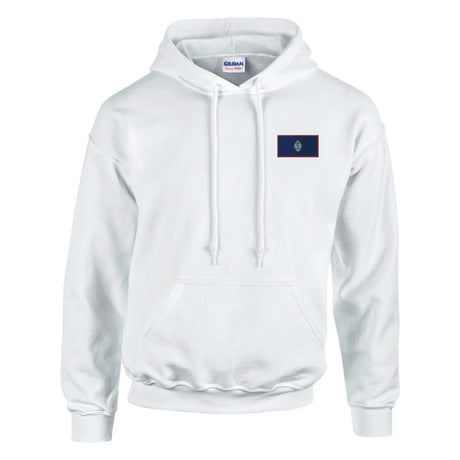 Sweat à capuche drapeau de guam en broderie - pixelformaflag