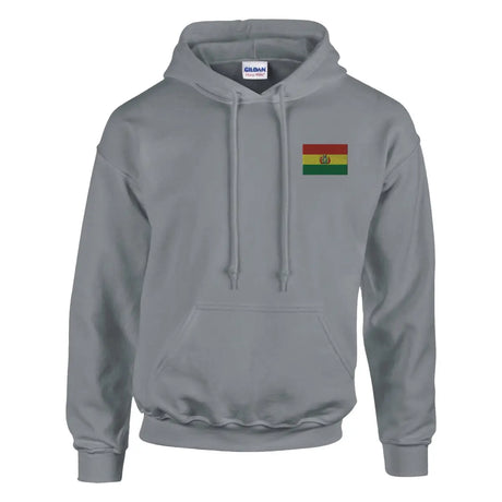 Sweat à capuche Drapeau de la Bolivie en broderie - Pixelforma 