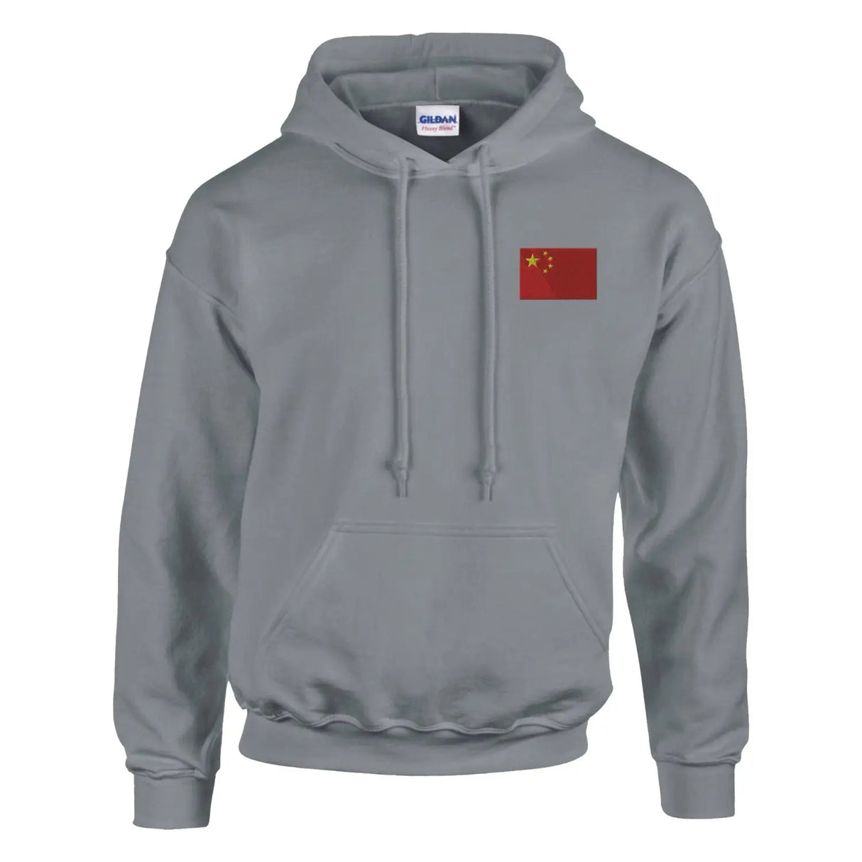 Sweat à capuche drapeau de la chine en broderie - pixelformaflag