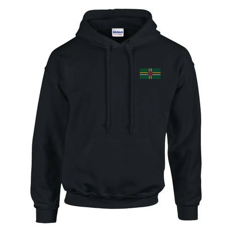 Sweat à capuche drapeau de la dominique en broderie - pixelformaflag