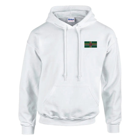 Sweat à capuche drapeau de la dominique en broderie - pixelformaflag