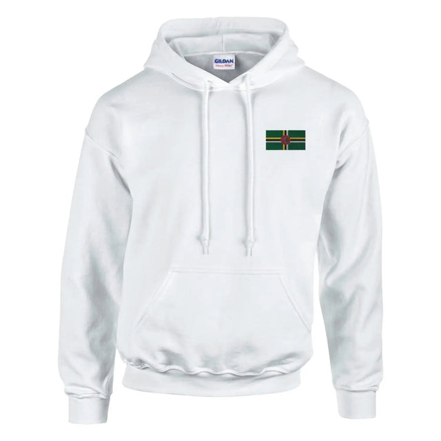 Sweat à capuche drapeau de la dominique en broderie - pixelformaflag