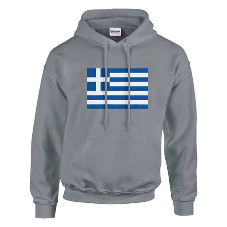 Sweat à capuche Drapeau de la Grèce - Pixelforma 