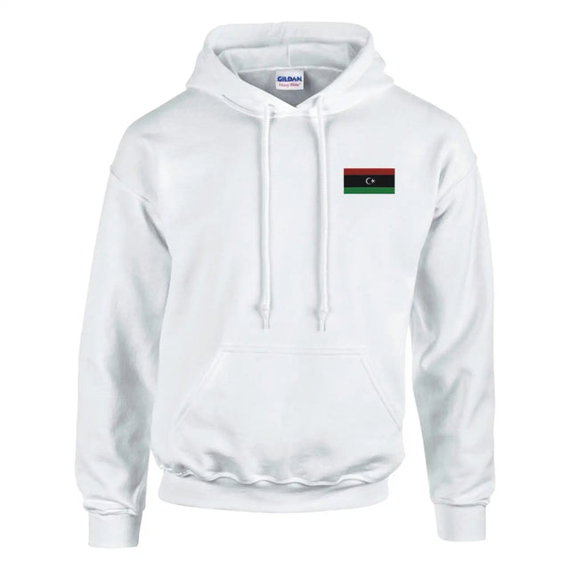 Sweat à capuche drapeau de la libye en broderie - pixelformaflag