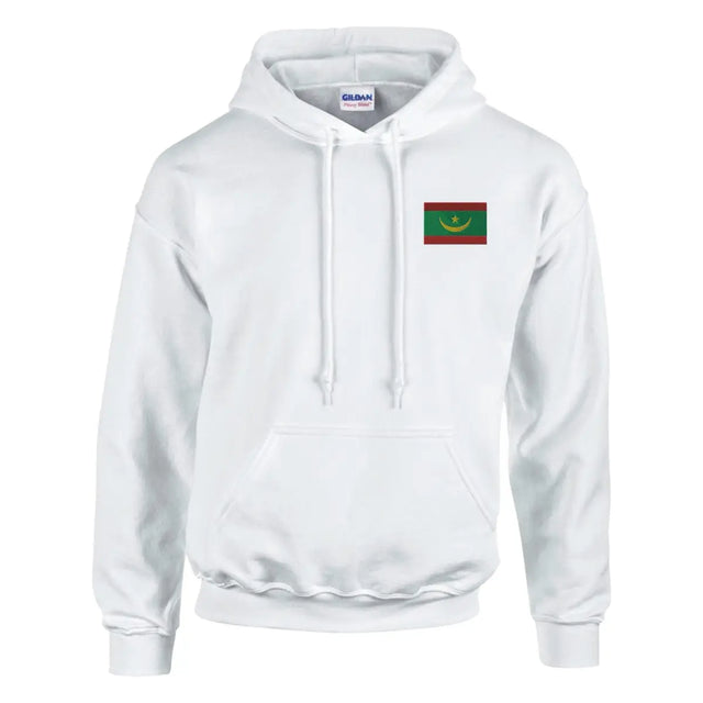 Sweat à capuche Drapeau de la Mauritanie en broderie - Pixelforma 