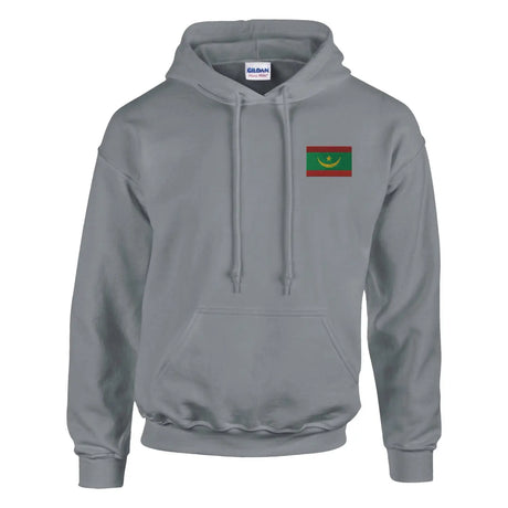 Sweat à capuche drapeau de la mauritanie en broderie - pixelformaflag