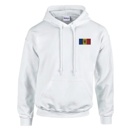 Sweat à capuche Drapeau de la Moldavie en broderie - Pixelforma 