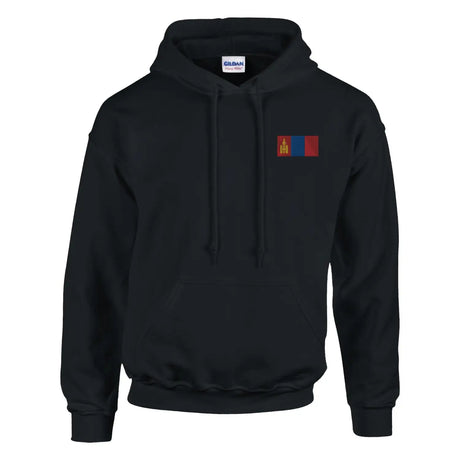 Sweat à capuche drapeau de la mongolie en broderie - pixelformaflag