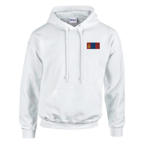 Sweat à capuche drapeau de la mongolie en broderie - pixelformaflag