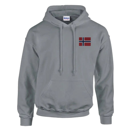 Sweat à capuche drapeau de la norvège en broderie - pixelformaflag