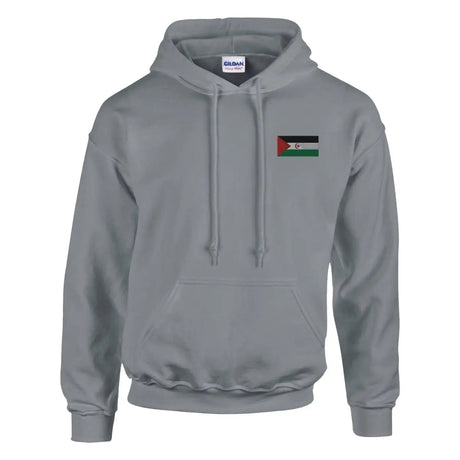 Sweat à capuche Drapeau de la République arabe sahraouie démocratique en broderie - Pixelforma 