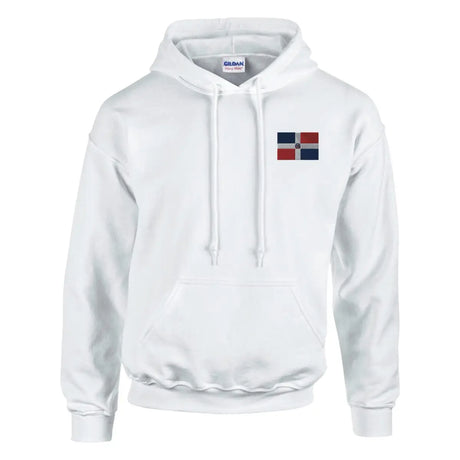 Sweat à capuche Drapeau de la République dominicaine en broderie - Pixelforma 