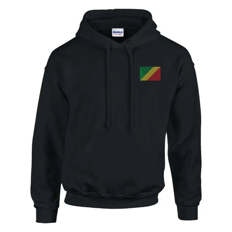 Sweat à capuche drapeau de la république du congo en broderie - pixelformaflag