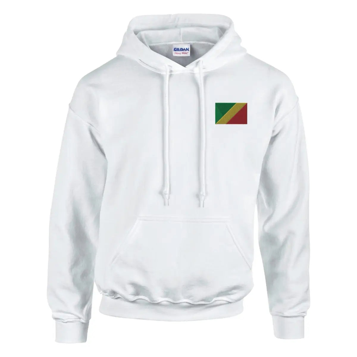 Sweat à capuche Drapeau de la république du Congo en broderie - Pixelforma 