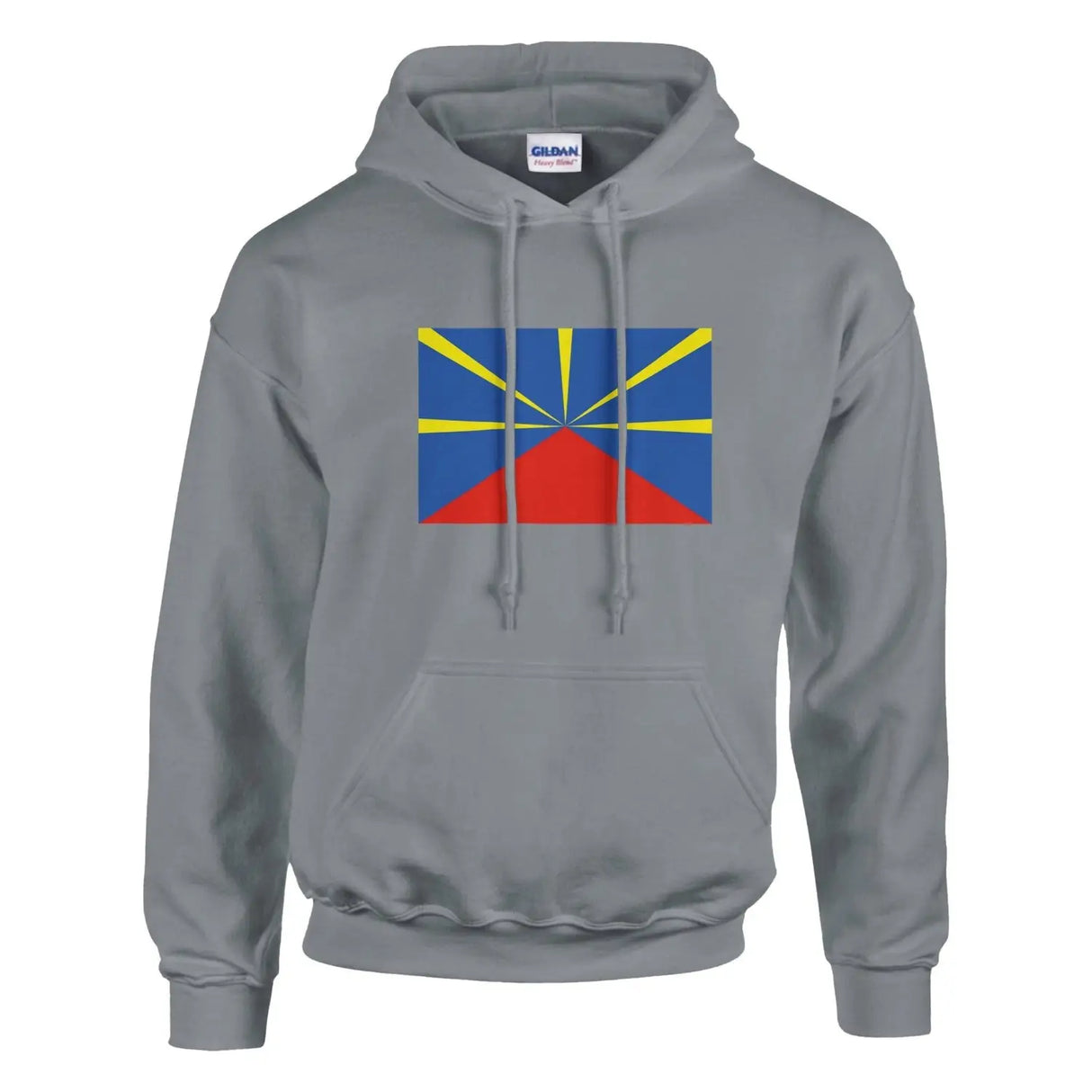 Sweat à capuche drapeau de la réunion - pixelformaflag